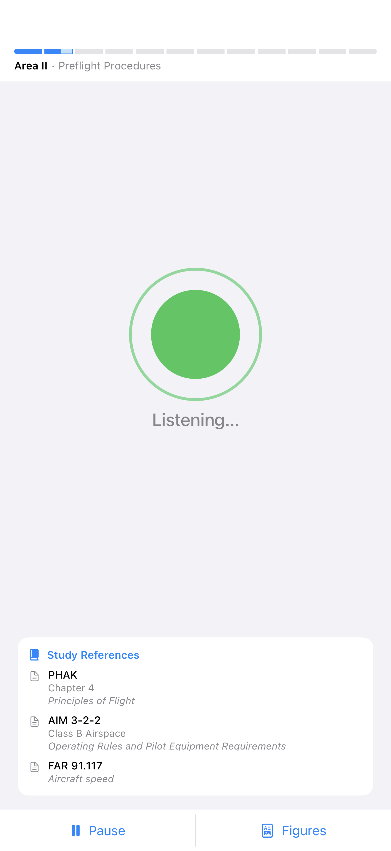 Checkride.bot — AI examiner oral exam session